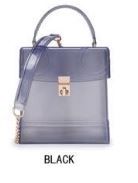 7086 BK Jelly Crossbody Bag